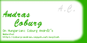 andras coburg business card